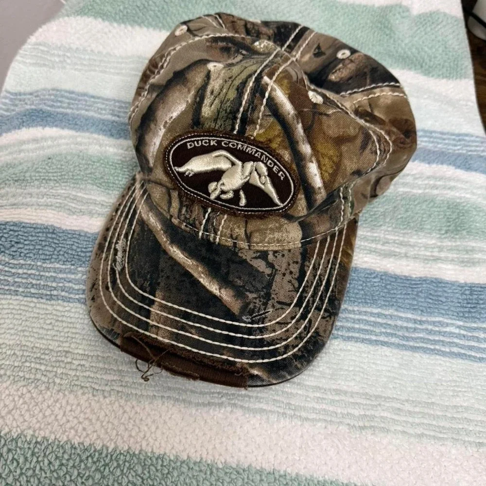 Duck Commander Realtree‎ Camo Adjustable Hunting Hat Distressed Outdoor Cap OSFM